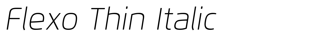 Flexo Thin Italic